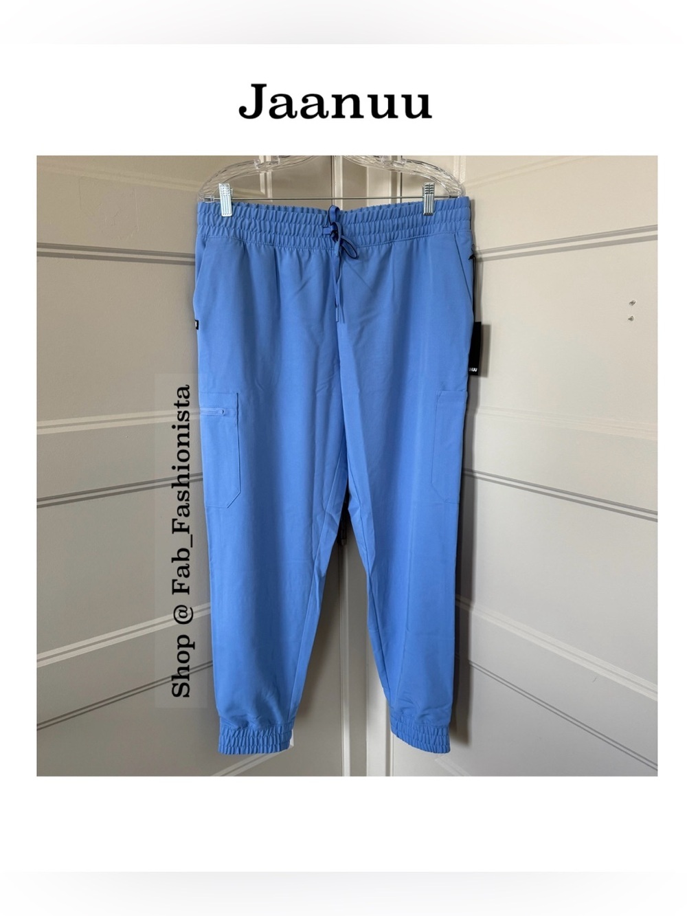 Neo Everyday Cargo Scrub Jogger Pant size L Ceil Blue
